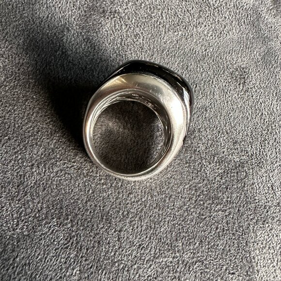 David Yurman Carved Skull Ring in Black Onyx - Size 8 - RARE - Picture 12 of 16